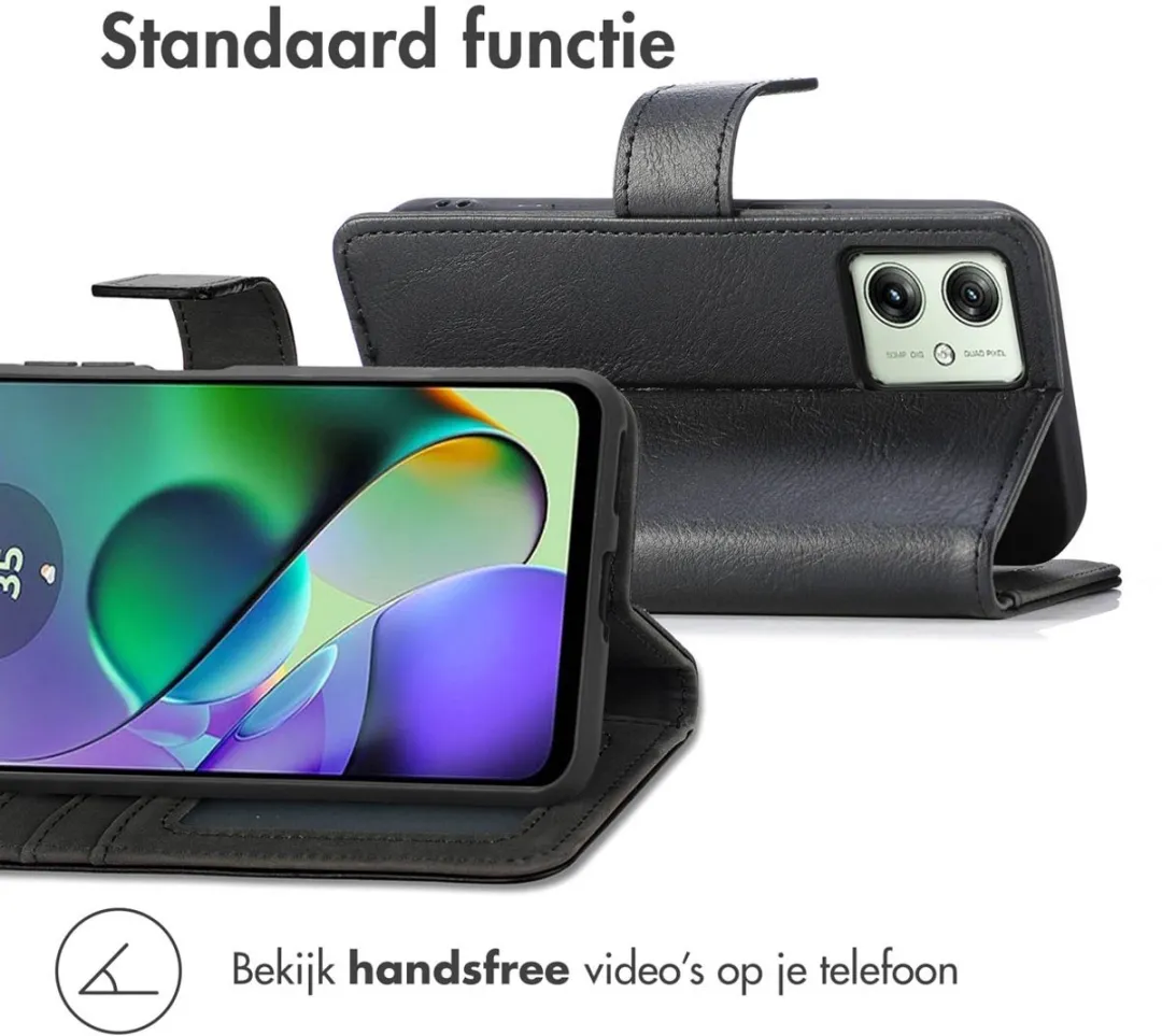 Imoshion Moto G54 Hoesje - 3 Pasjes - Zwart