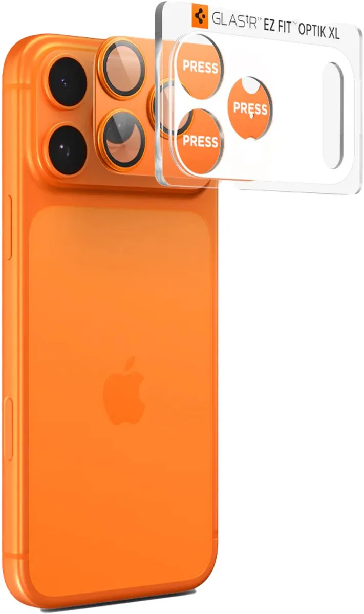 Spigen GLAStR EZ Fit AGL10650 Camera Protector - iPhone 17 Pro Max - Oranje