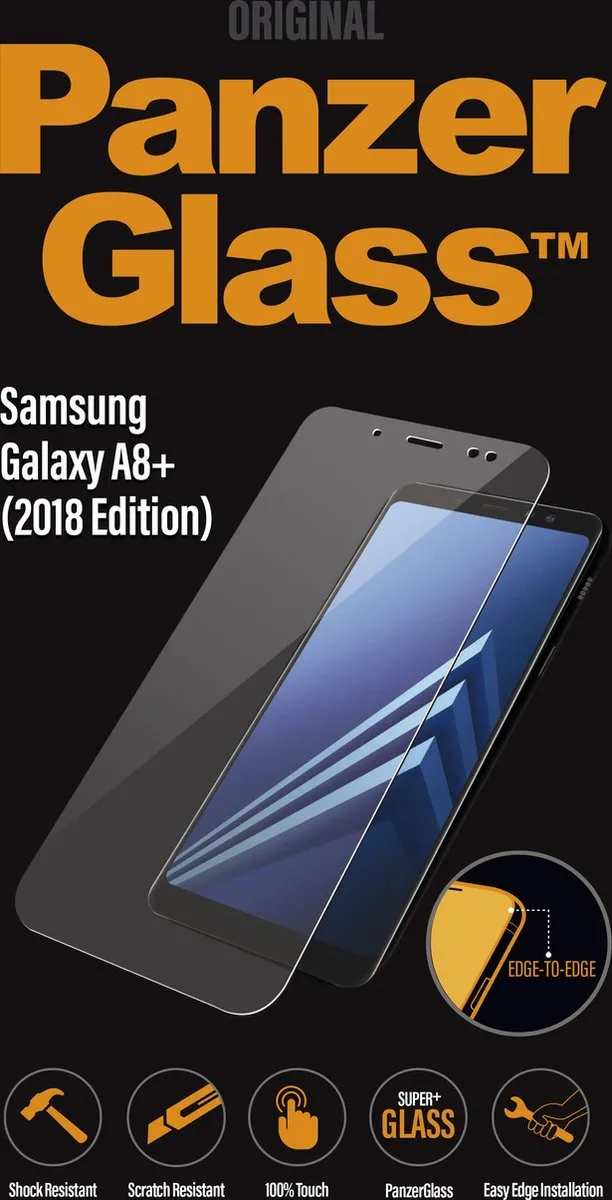 PanzerGlass Ultra-Clear Schermbeschermer Samsung Galaxy A8+ (2018) - Zwart