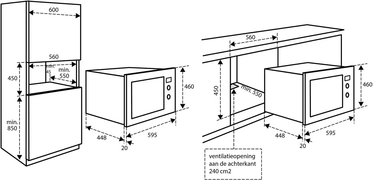 Inventum IMC6132FZWA Inbouw Combi-oven 32L - Zwart/RVS - afbeelding 6 van 6
