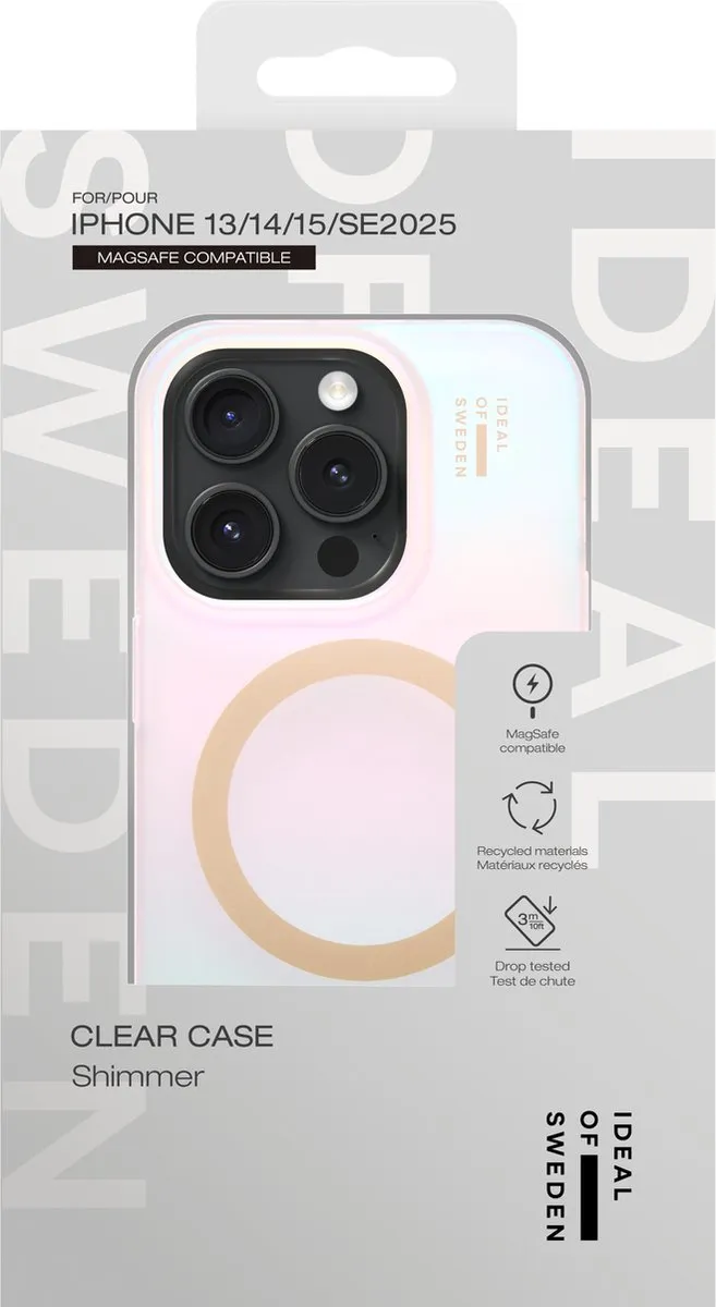 iDeal of Sweden Clear Case Mid MagSafe iPhone 13/14/15/16E - Shimmer - afbeelding 6 van 6