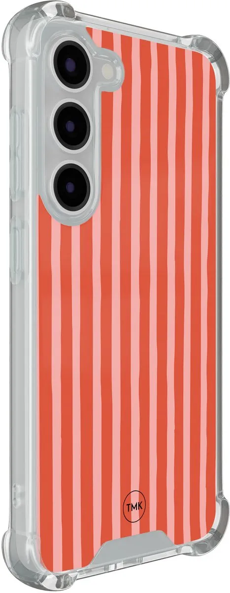 Casevibes Shockproof Hoesje S/S23/S/003 Samsung Galaxy S23 - Streepjes - Transparant