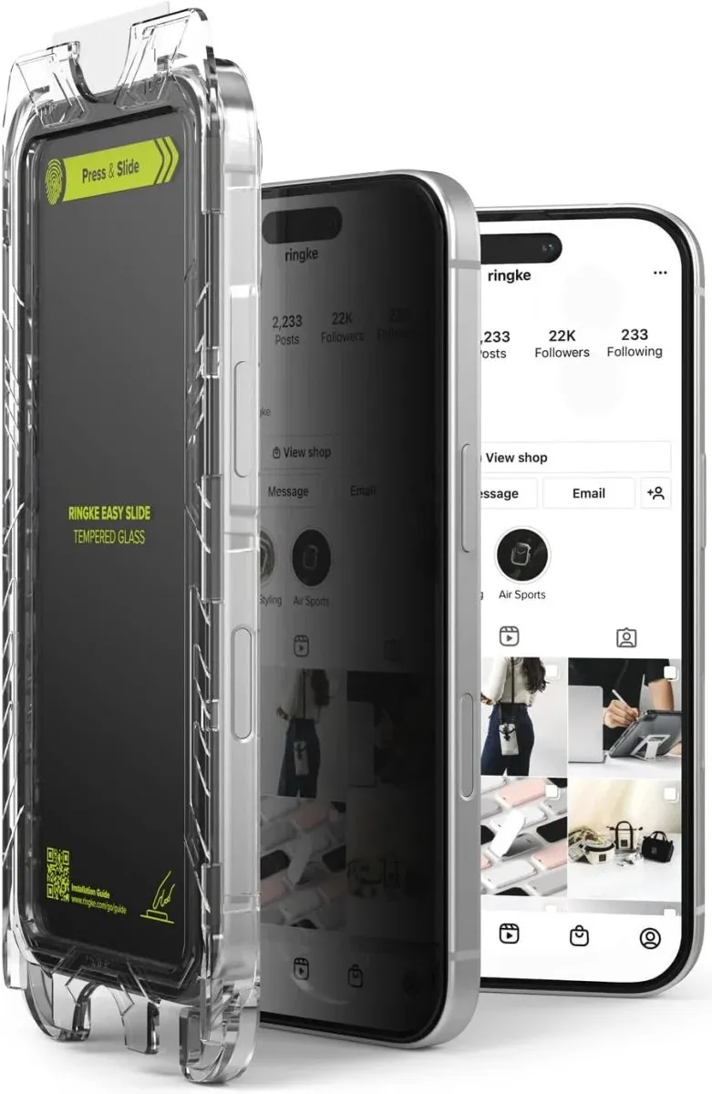 Ringke Easy Slide Privacy Screen Protector iPhone 16/15 Plus