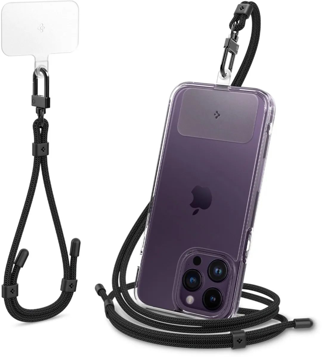 Spigen Universele Crossbody & Polsband Set - Zwart - afbeelding 5 van 6