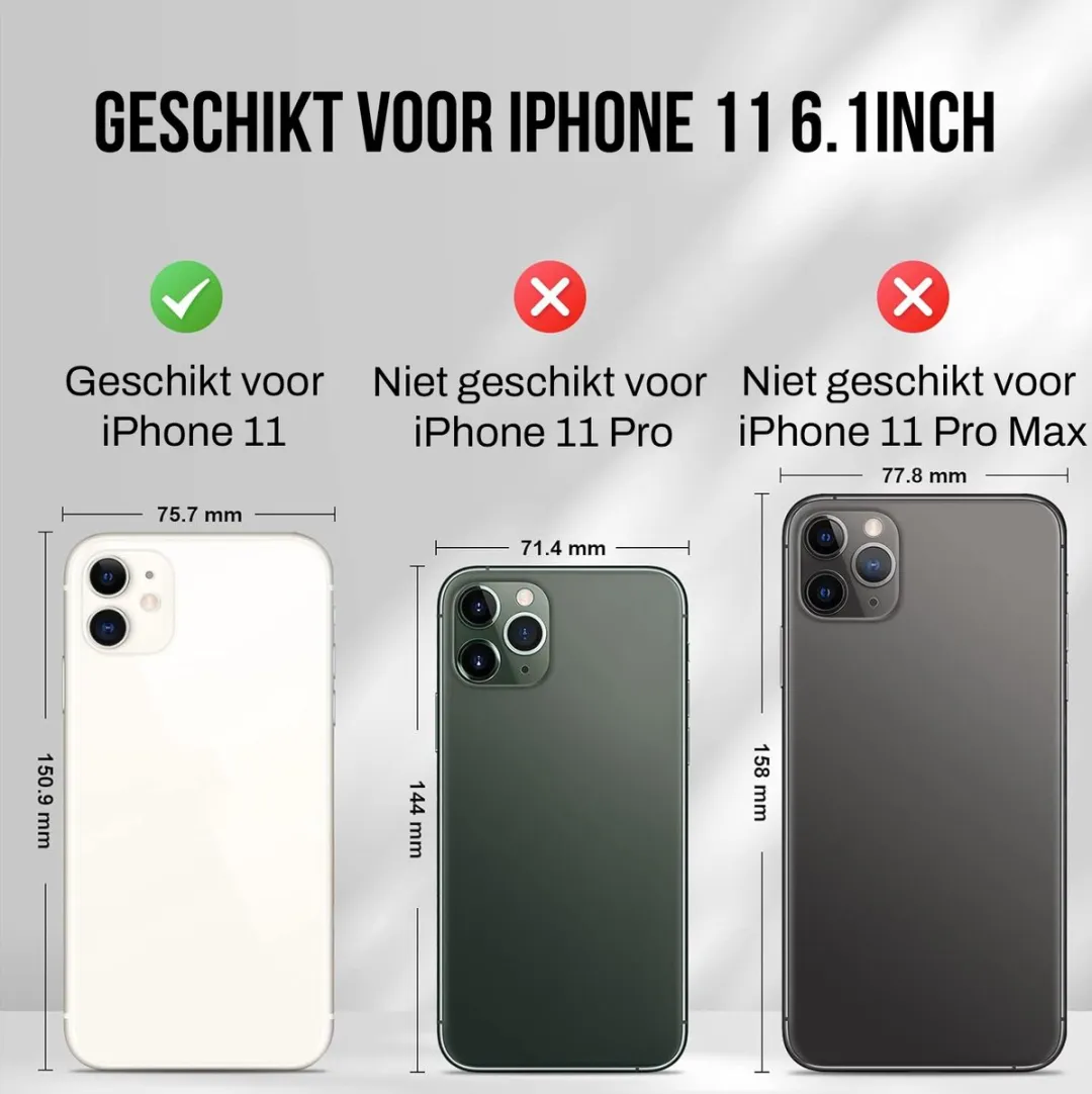 Nuvex iPhone 11 Hoesje met Pasjeshouder - Zwart