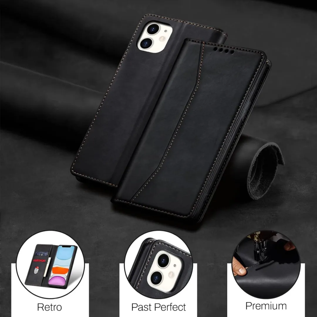 Nuvex iPhone 11 Hoesje met Pasjeshouder - Zwart