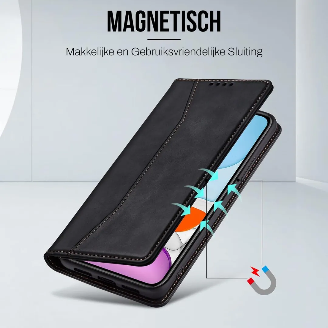 Nuvex iPhone 11 Hoesje met Pasjeshouder - Zwart