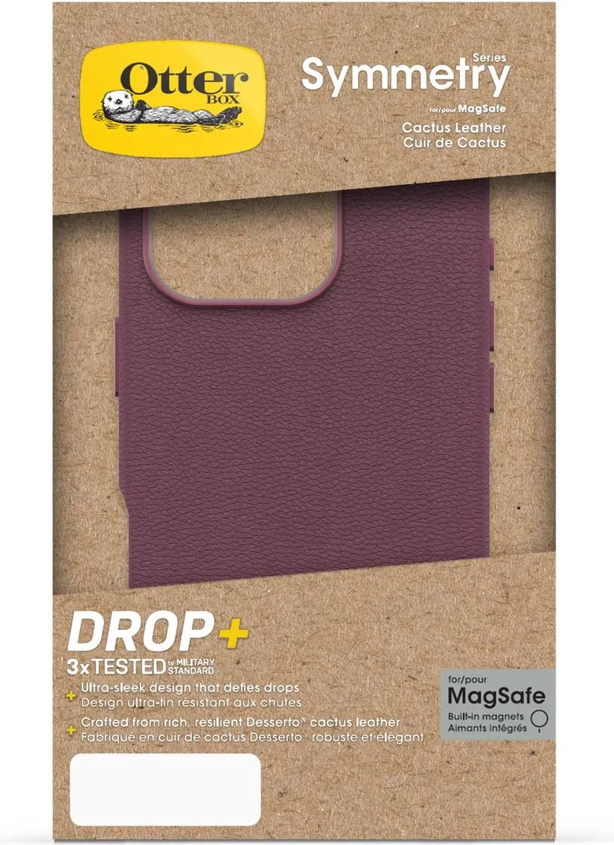 OtterBox Symmetry Cactus Leather Hoesje iPhone 16 Pro - Rood - 77-96313