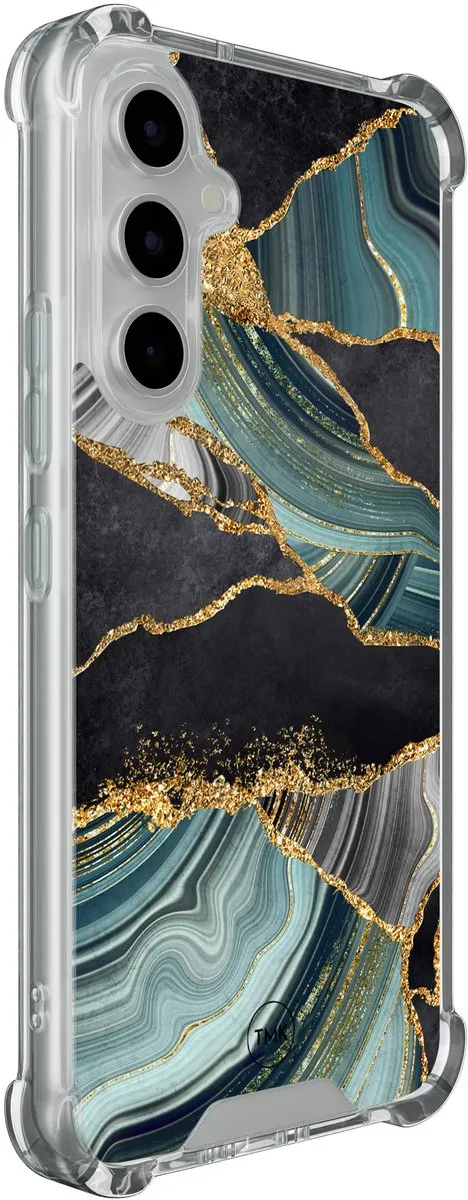 Casevibes Shockproof Hoesje Samsung Galaxy A54 S/A54/S/017 - Marble Jade Stone