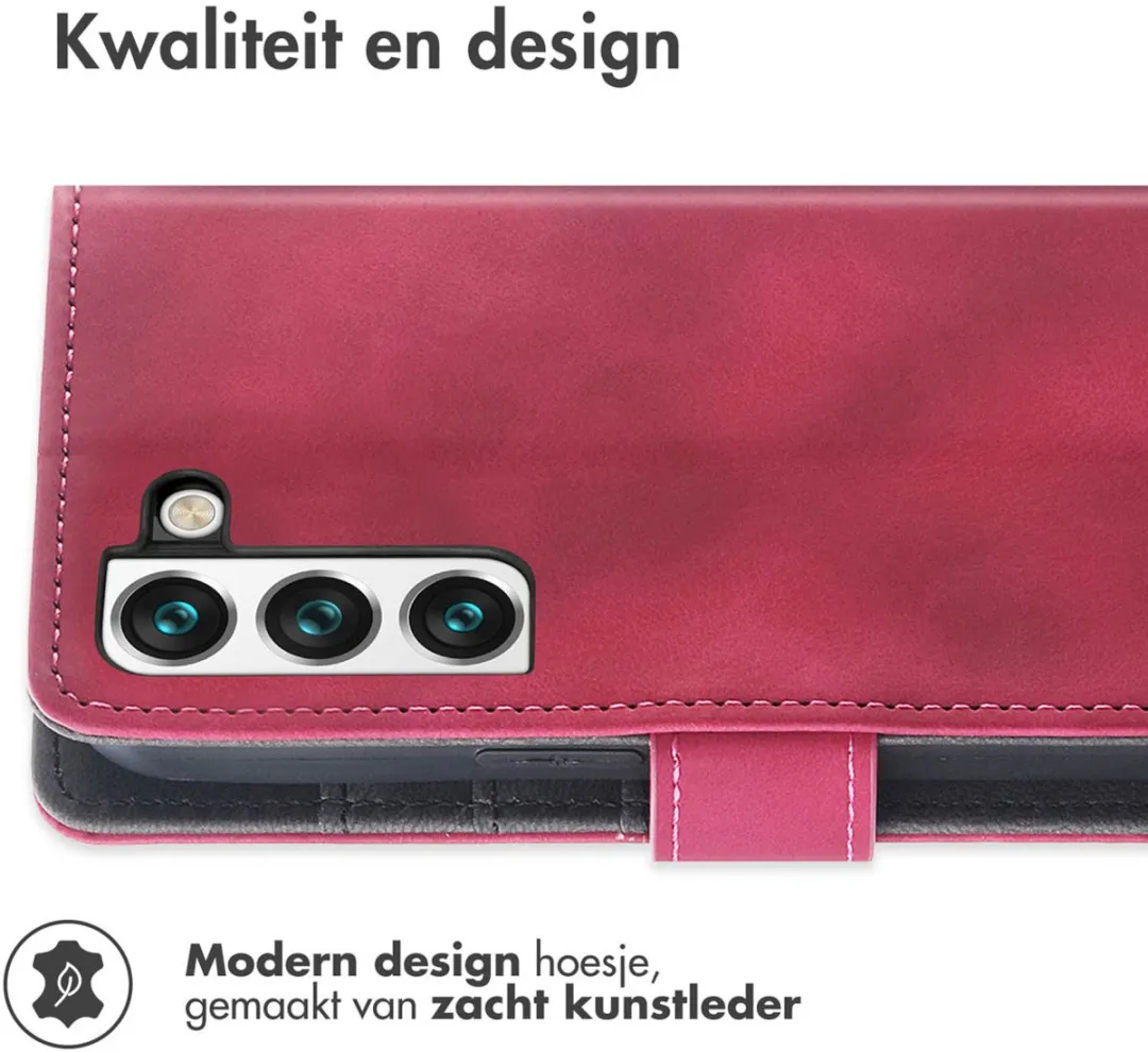 Imoshion Bookcase Hoesje Samsung Galaxy S22 - 3 Pasjes - Rood