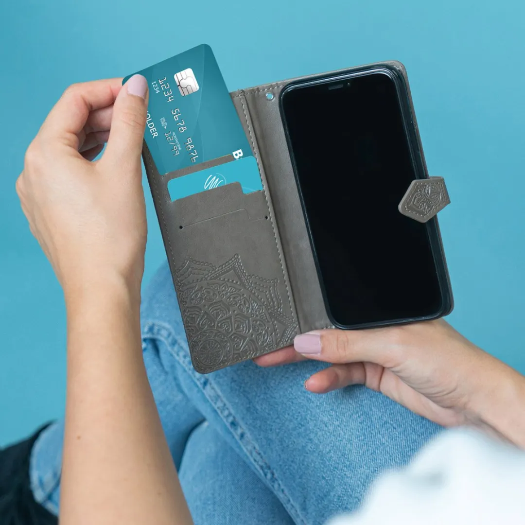 Imoshion Hoesje Samsung Galaxy A35 - Mandala Bookcase Grijs