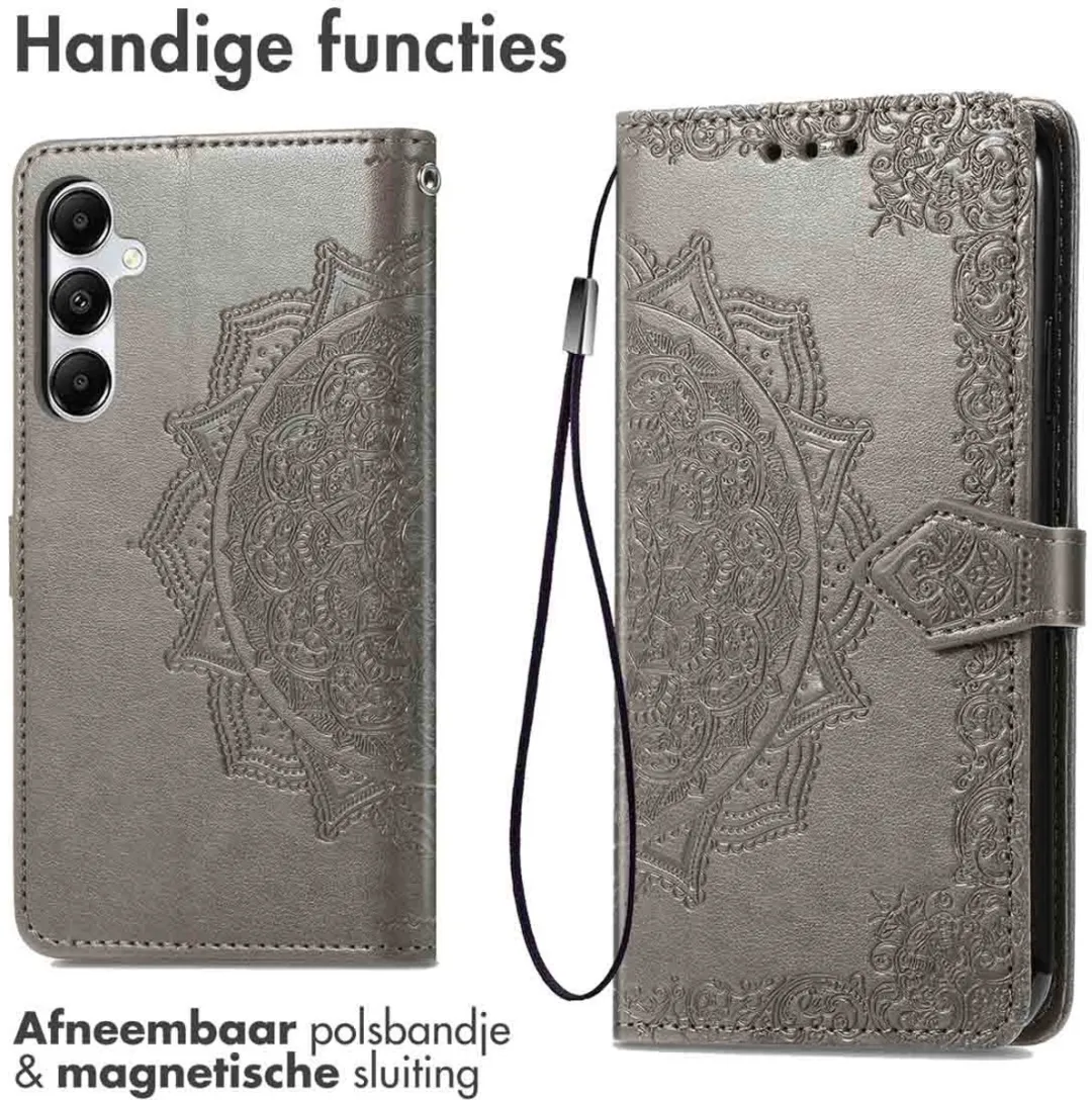 Imoshion Hoesje Samsung Galaxy A35 - Mandala Bookcase Grijs