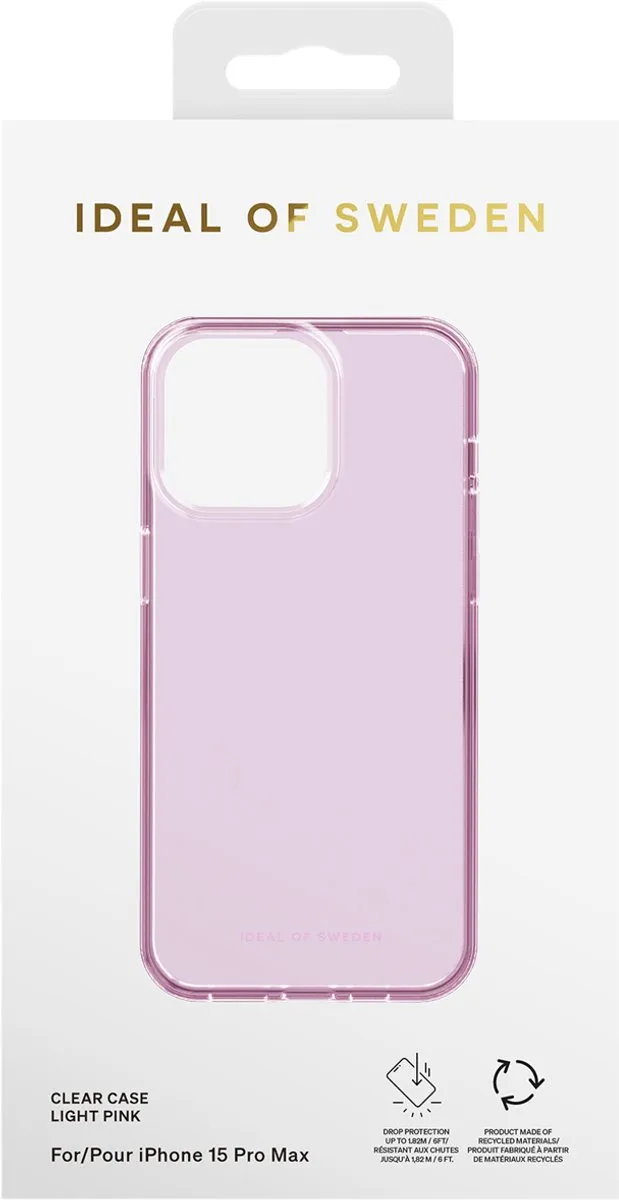 iDeal of Sweden Clear Case iPhone 15 Pro Max - Lichtroze