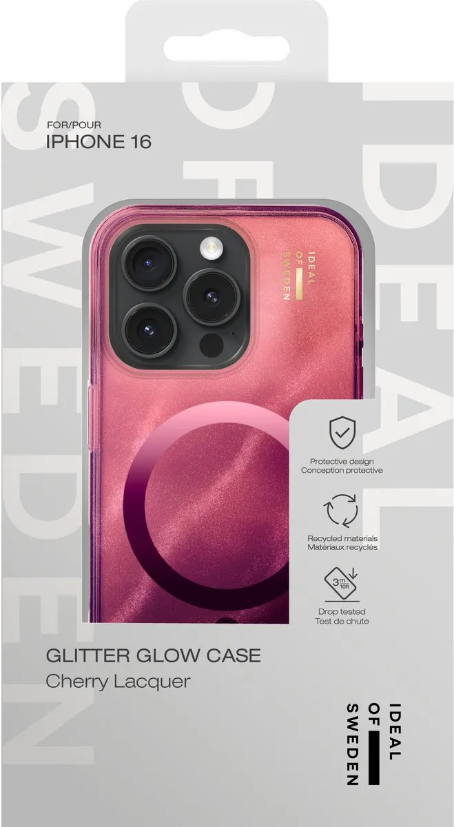 iDeal of Sweden Clear Case iPhone 16 - Cherry Lacquer - MagSafe - afbeelding 6 van 6
