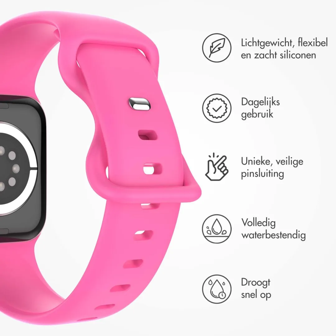 Imoshion Siliconen Bandje Apple Watch 44-49mm - Fuchsia - afbeelding 2 van 6