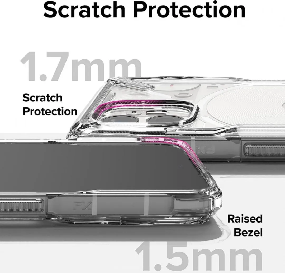 Ringke Fusion X Hoesje Nothing Phone (2) - Zwart