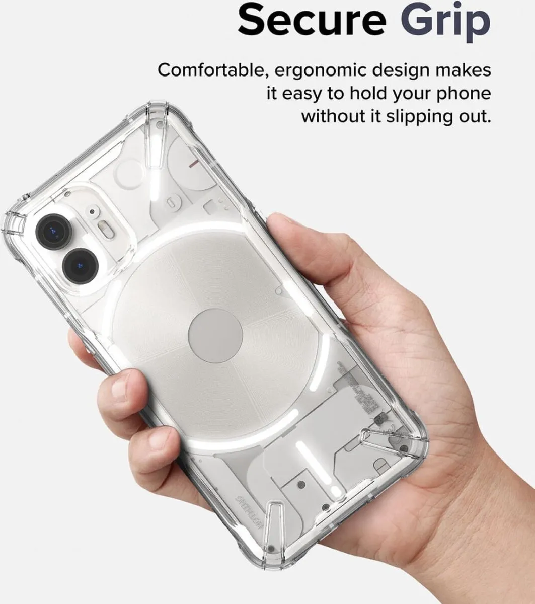 Ringke Fusion X Hoesje Nothing Phone (2) - Zwart