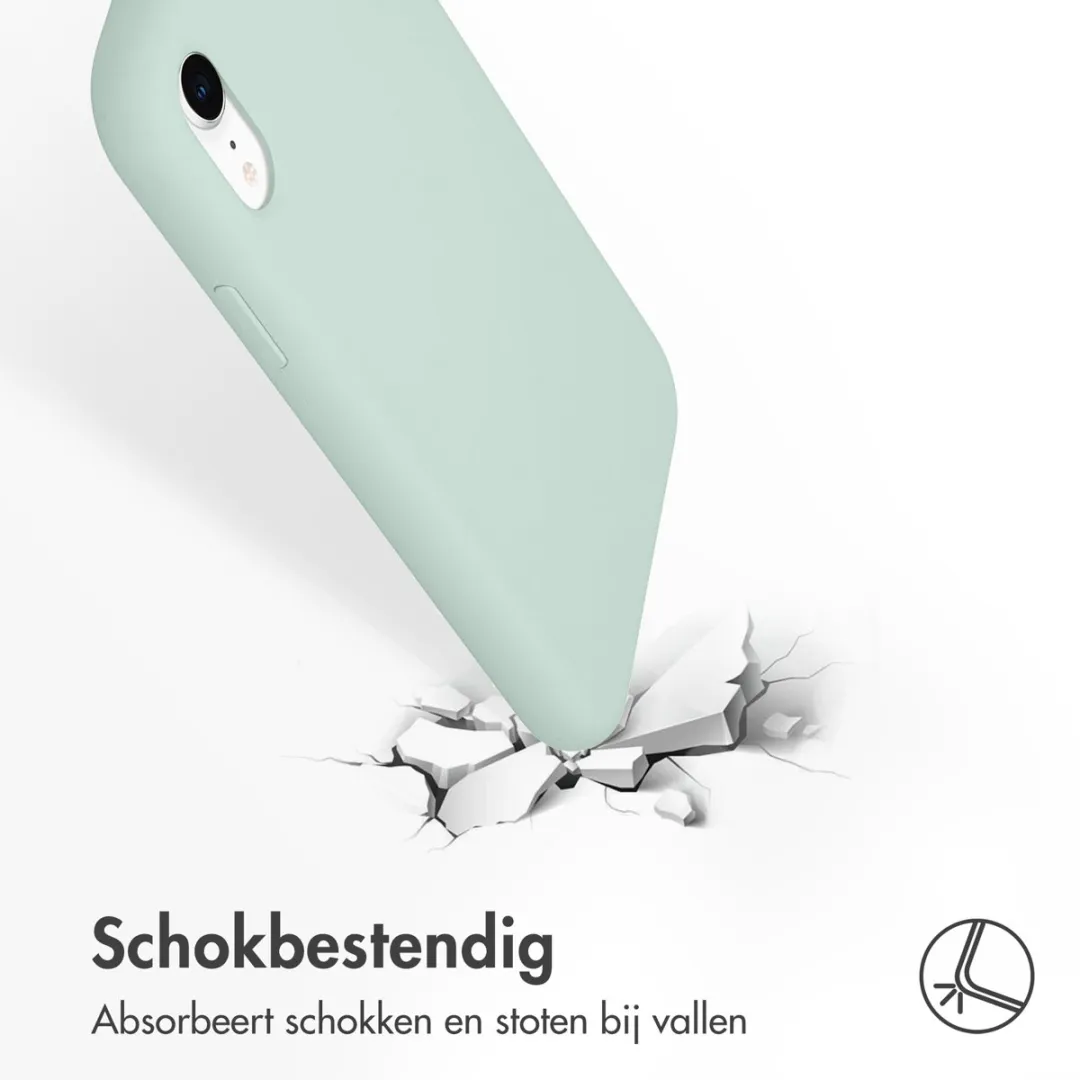 Accezz Hoesje iPhone XR Sky Blue - Liquid Silicone - afbeelding 4 van 6