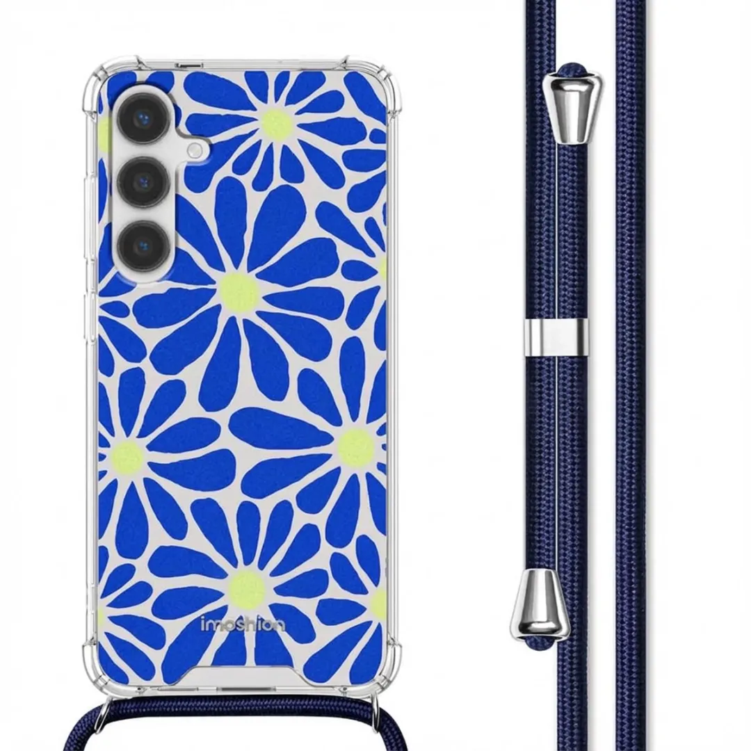 Imoshion Hoesje Samsung Galaxy S24 Plus - Cobalt Blue Flowers Connect