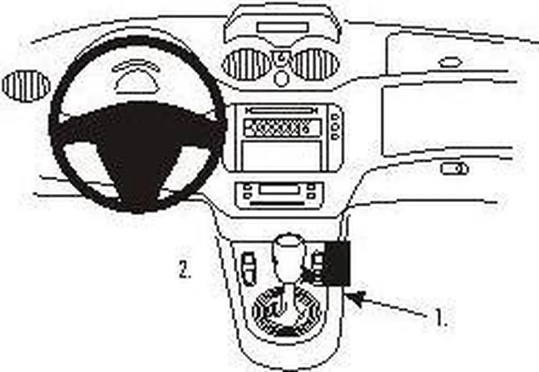 Brodit ProClip 833672 Consolehouder - Citroën C2/C3/Pluriel 2005-2009 - Zwart - afbeelding 2 van 2