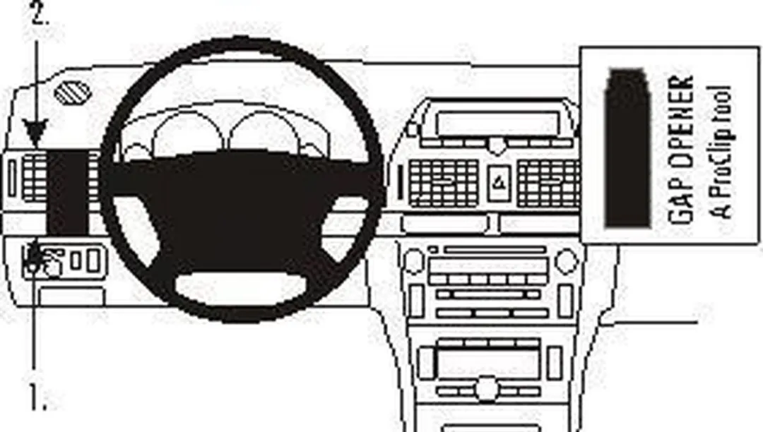 Brodit ProClip Toyota Avensis 2003-2008 Linker Houder - Zwart