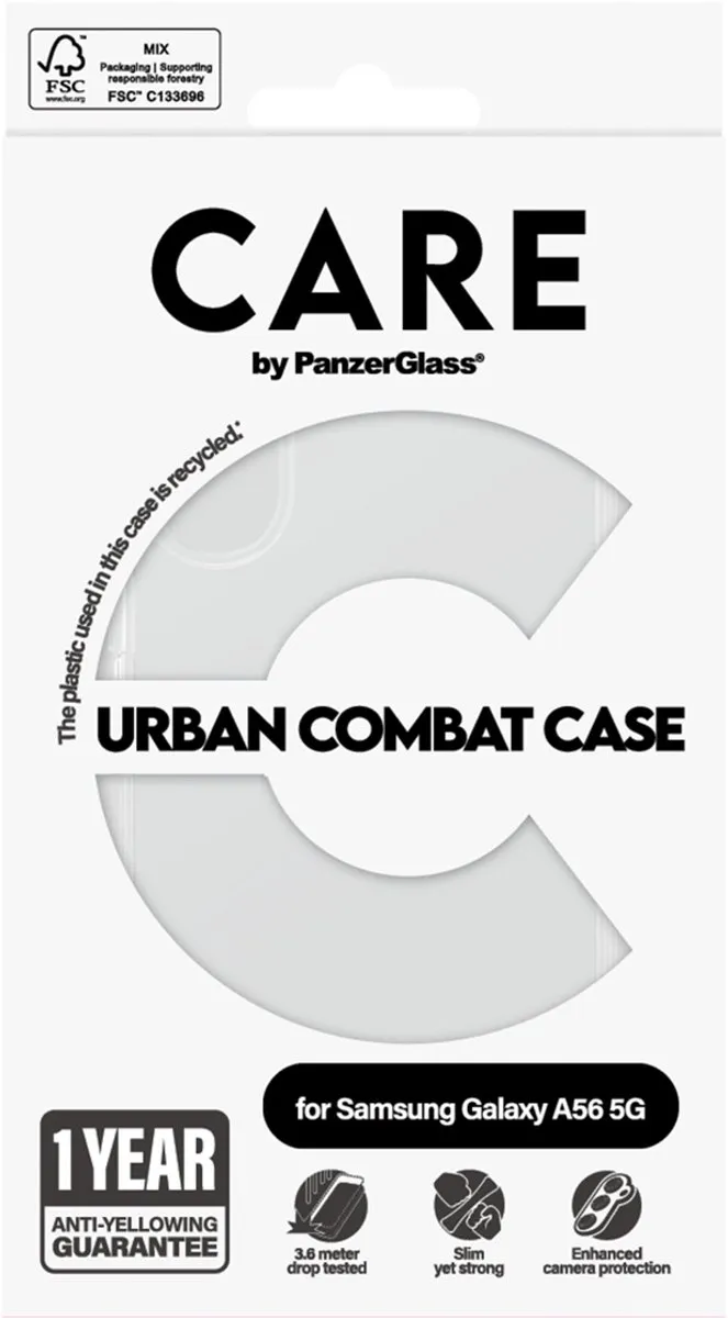 PanzerGlass Case Care Urban Combat Samsung Galaxy A56 5G - Zwart