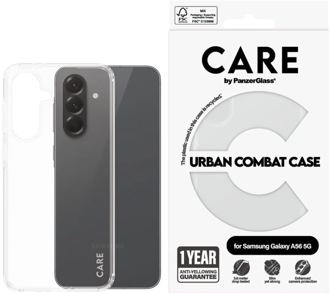 PanzerGlass Case Care Urban Combat Samsung Galaxy A56 5G - Zwart