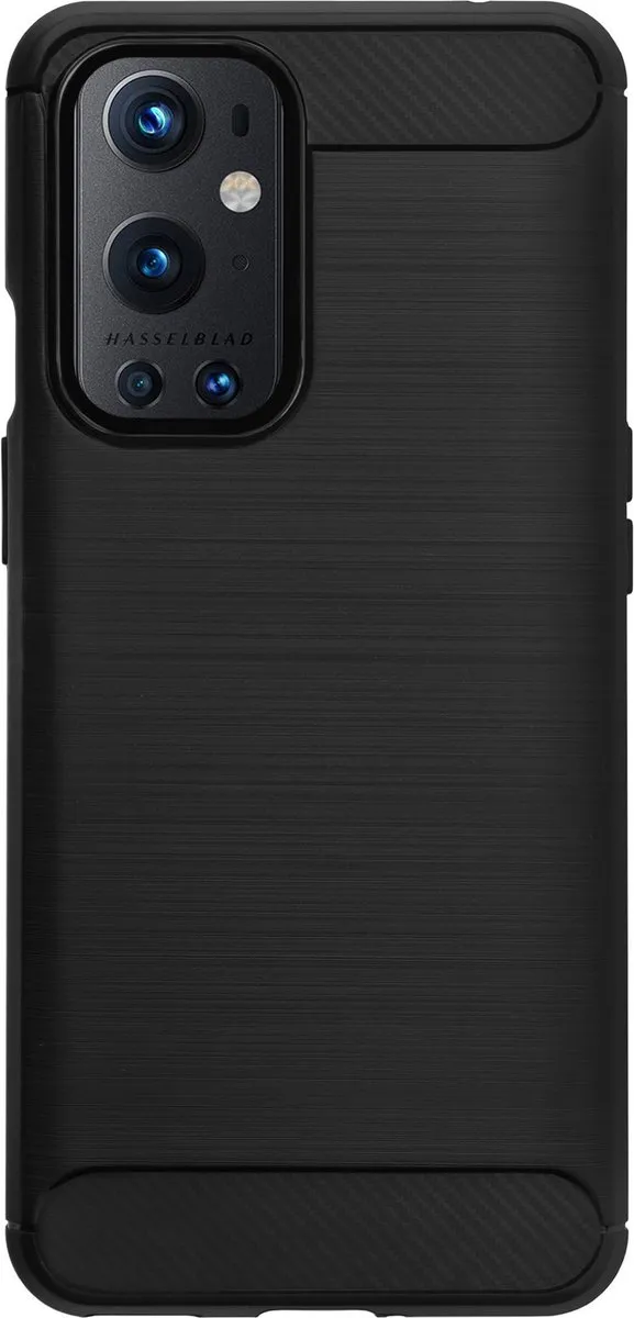 BMAX Carbon Soft Case OnePlus 9 Pro - Zwart