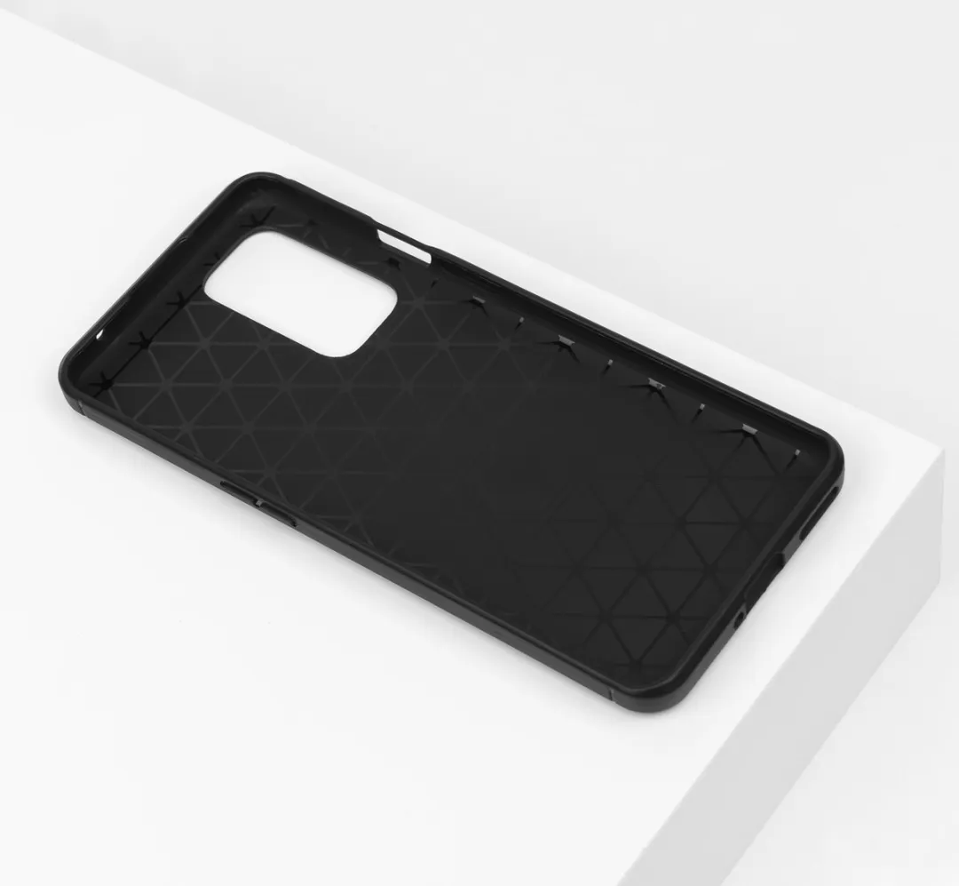 BMAX Carbon Soft Case OnePlus 9 Pro - Zwart