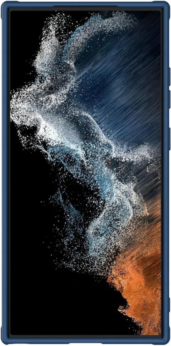 Nillkin Leather CamShield S Hoesje - Blauw - Samsung Galaxy S23 Ultra