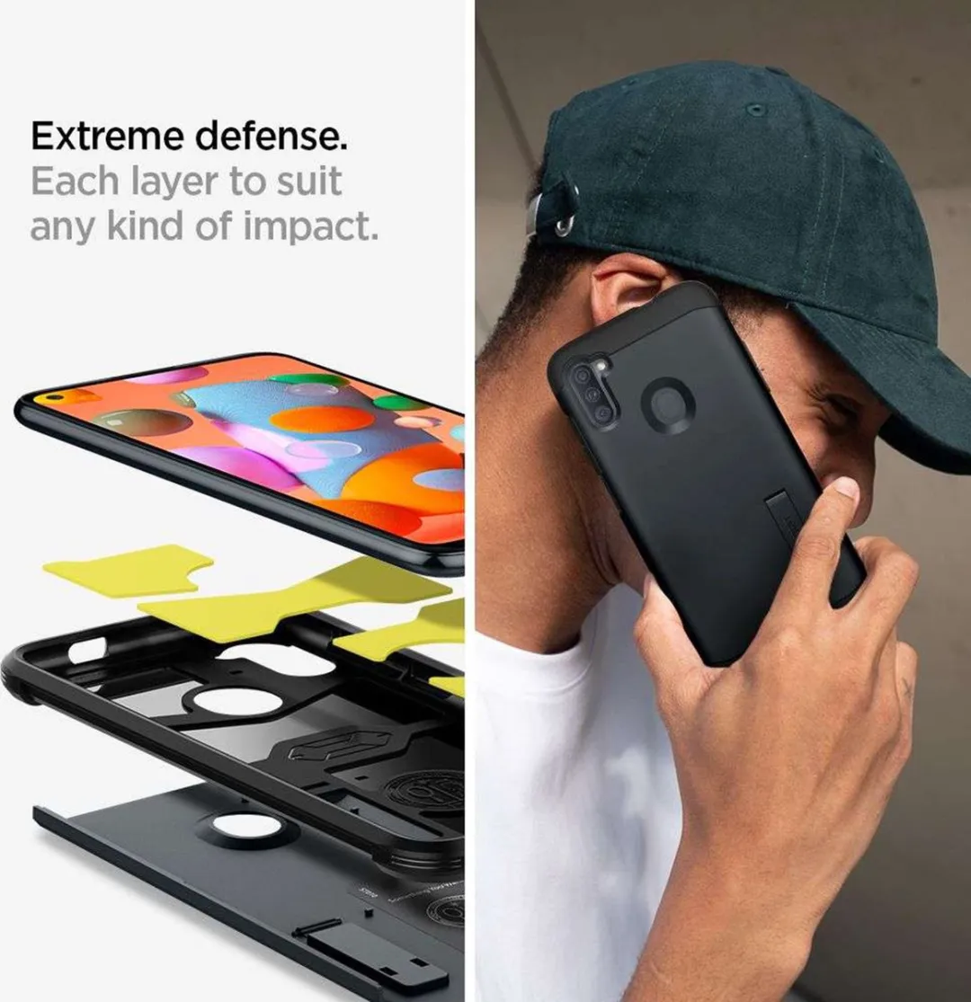 Spigen Tough Armor ACS00857 Hoesje - Samsung Galaxy A11 - Blauw