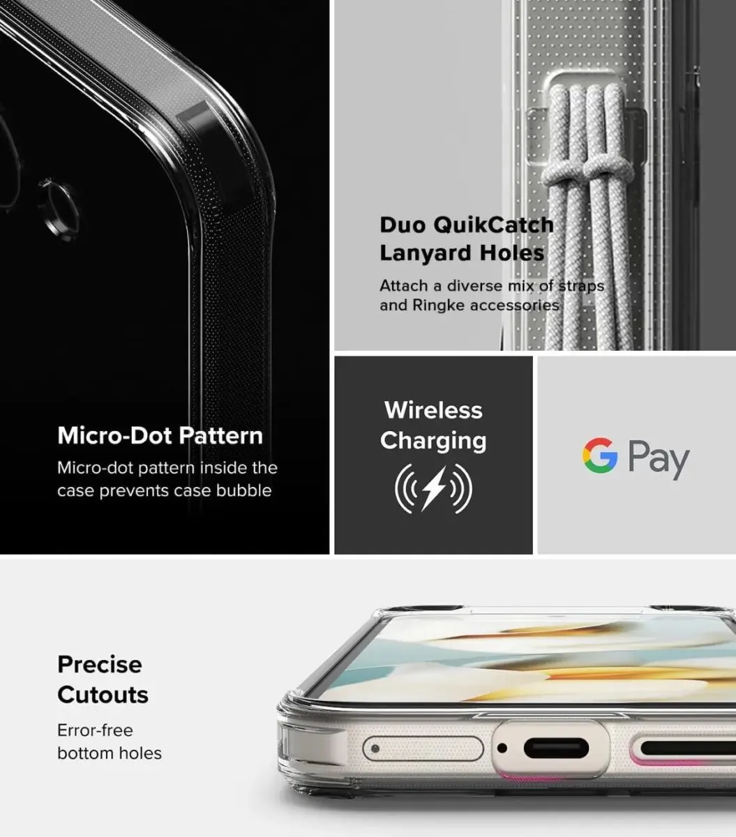 Ringke Fusion Hoesje Google Pixel 9a - Antikrascoating - Matte Transparant