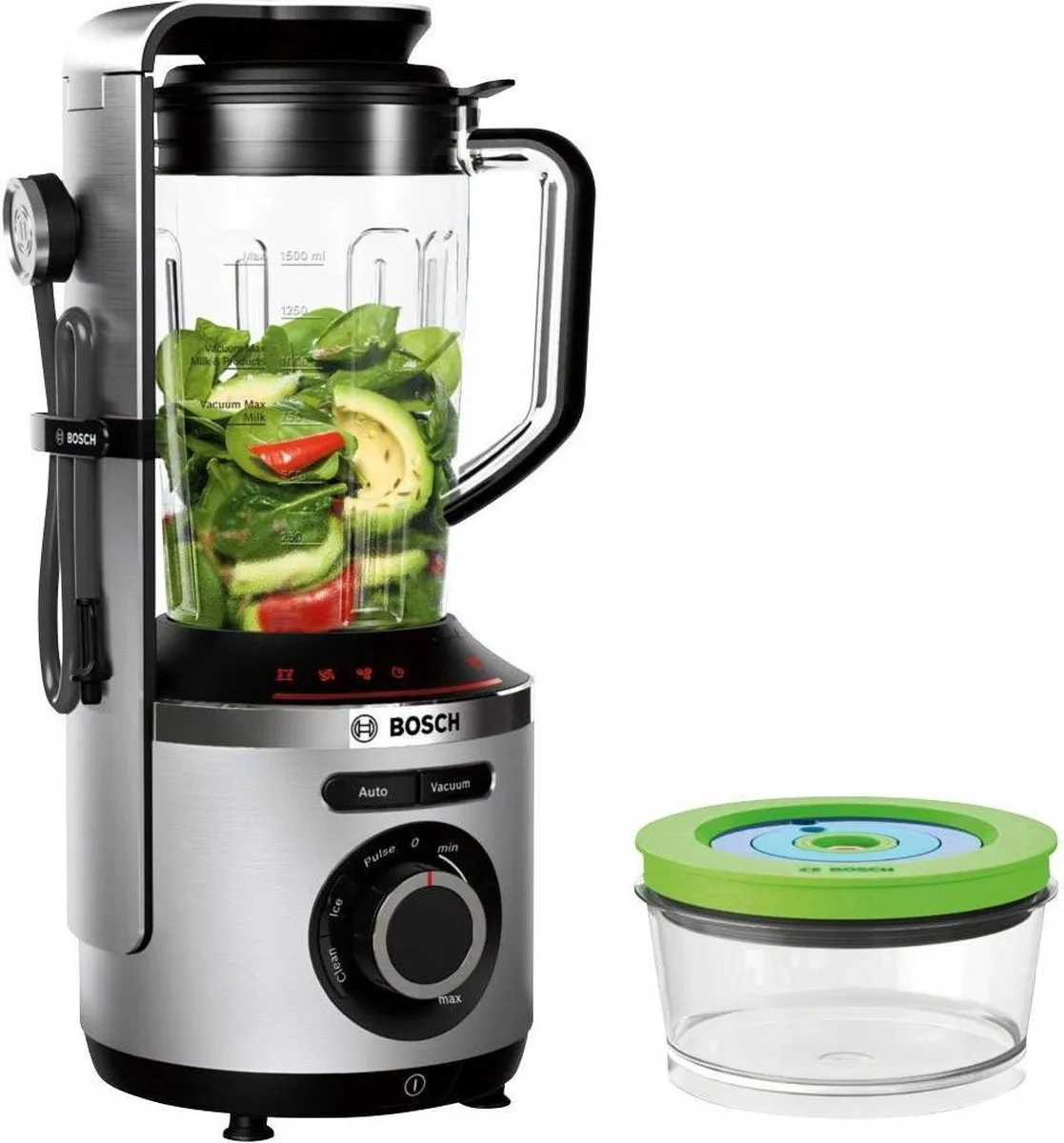 Bosch MMBV622M blender 1,5 l Blender voor op aanrecht 1000 W Zwart, Roestvrijstaal