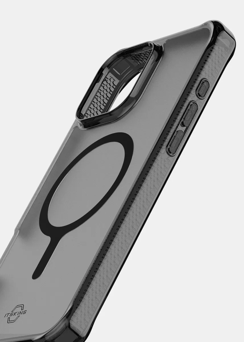 Itskins Hybrid R Vapor Hoesje - Apple iPhone 16 Pro - Grijs/Transparant