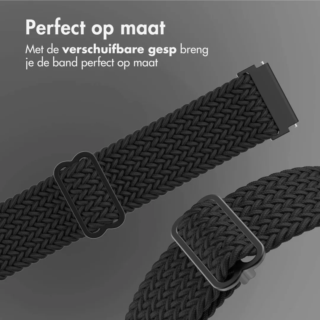Imoshion Nylon Geweven Smartwatchband 22mm - Zwart
