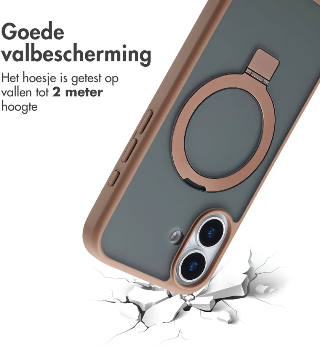 Accezz iPhone 17 Hoesje - Ring Stand MagSafe - Bruin