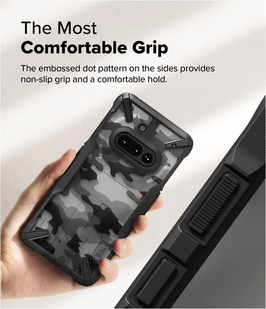 Ringke Fusion X Camo Zwart Hoesje - Nothing Phone (3a)