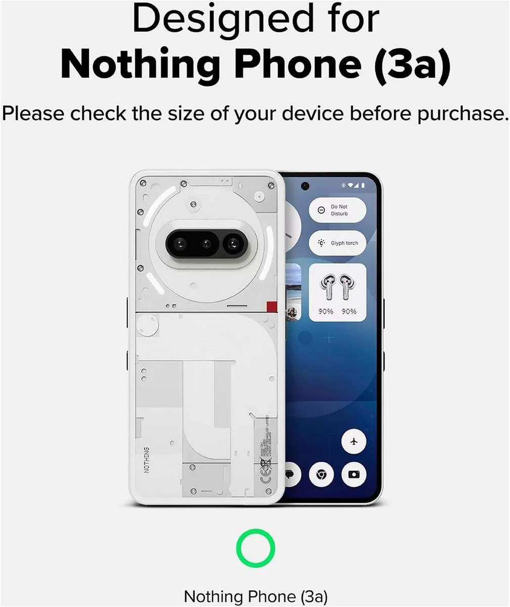 Ringke Fusion X Camo Zwart Hoesje - Nothing Phone (3a)