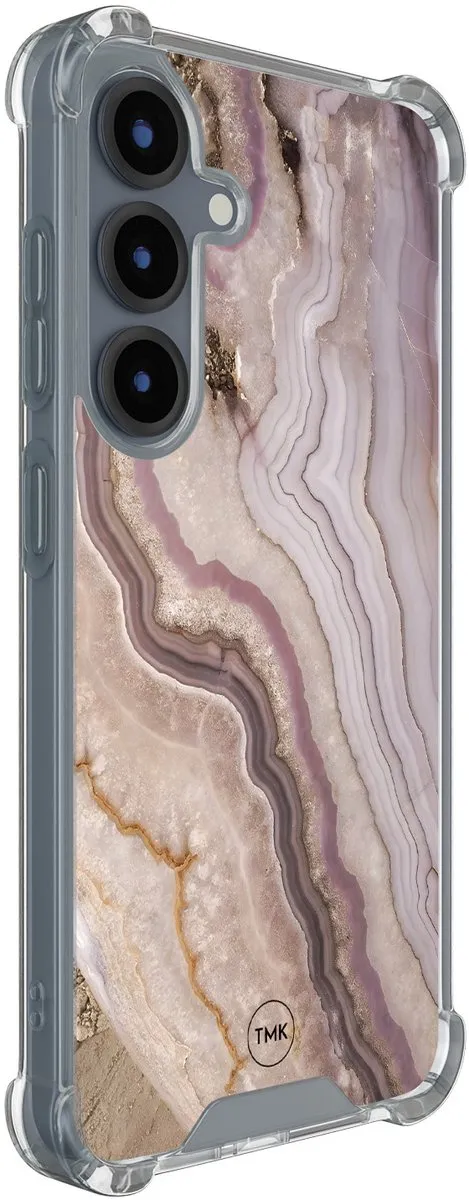 Casevibes Shockproof Hoesje Samsung Galaxy S25 S/S25/S/010 - Blush Marble