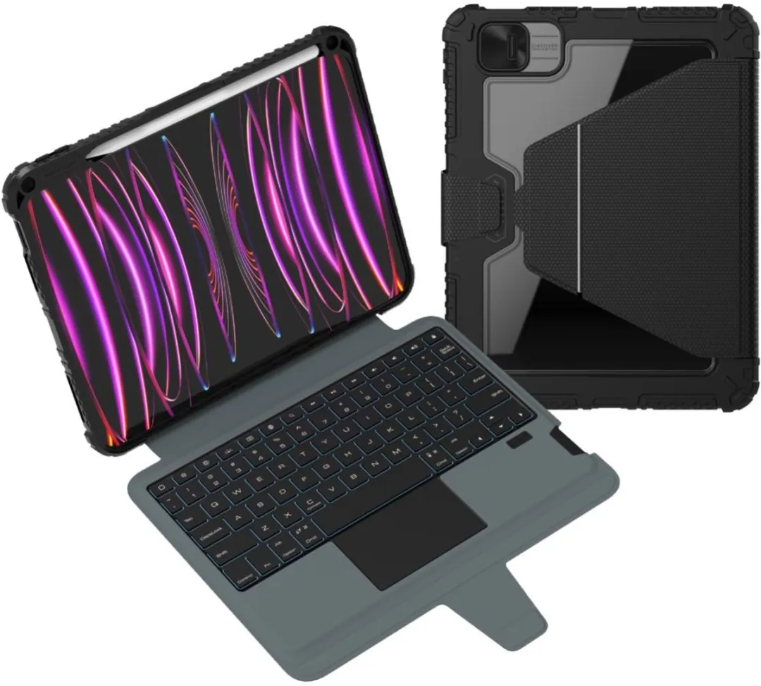 Nillkin Bumper Link Toetsenbordhoes iPad 10.9" 2022 - Zwart