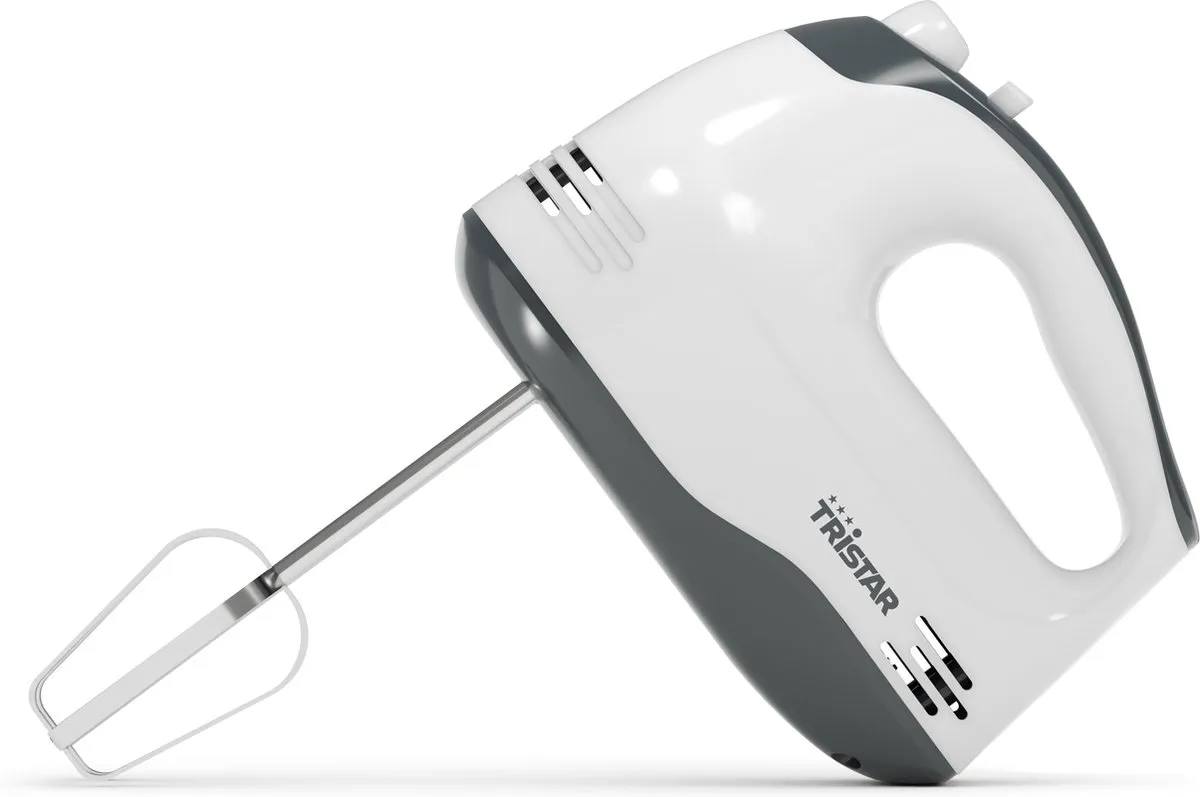 Tristar MX-4203 - Handmixer 200W - 5 snelheden - RVS kloppers en deeghaken - Wit