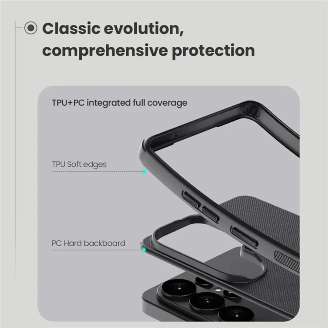 Nillkin Super Frosted Shield Hoesje Samsung Galaxy S26 Ultra - Zwart