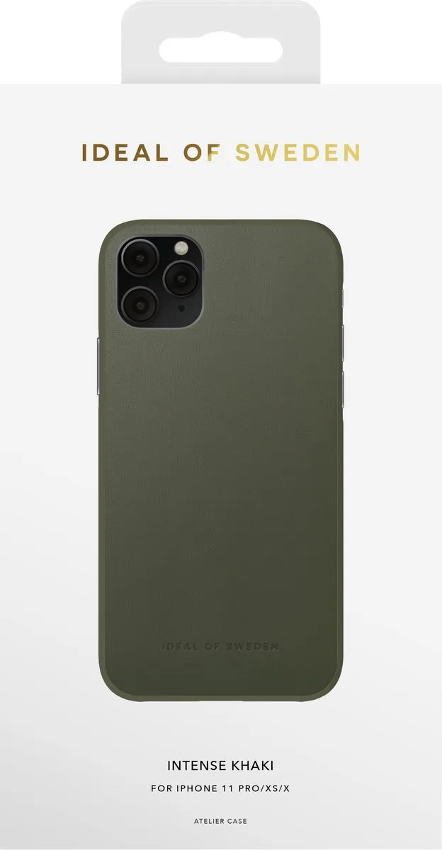 iDeal of Sweden Atelier Case Introductory Unity iPhone 11 Pro/XS/X - Intense Khaki - afbeelding 2 van 6