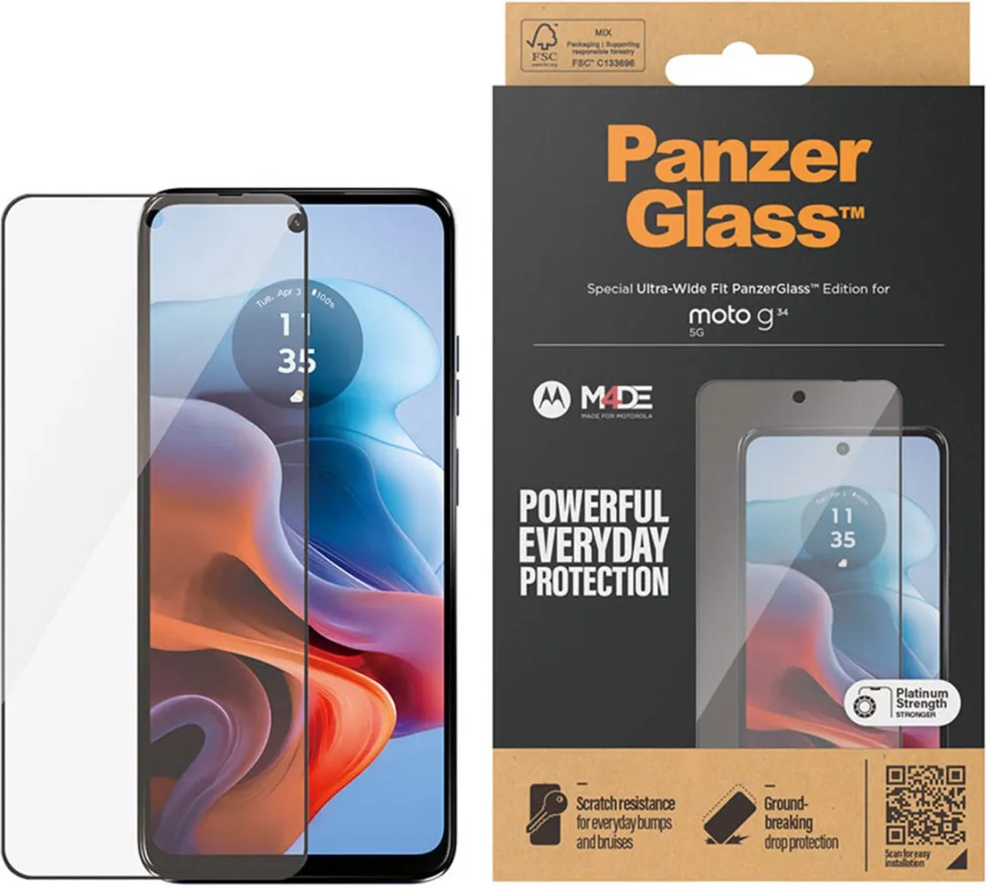 PanzerGlass Screenprotector Motorola Moto G34