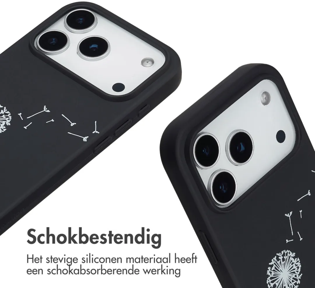 Imoshion iPhone 17 Pro Hoesje - Siliconen - Dandelion Black