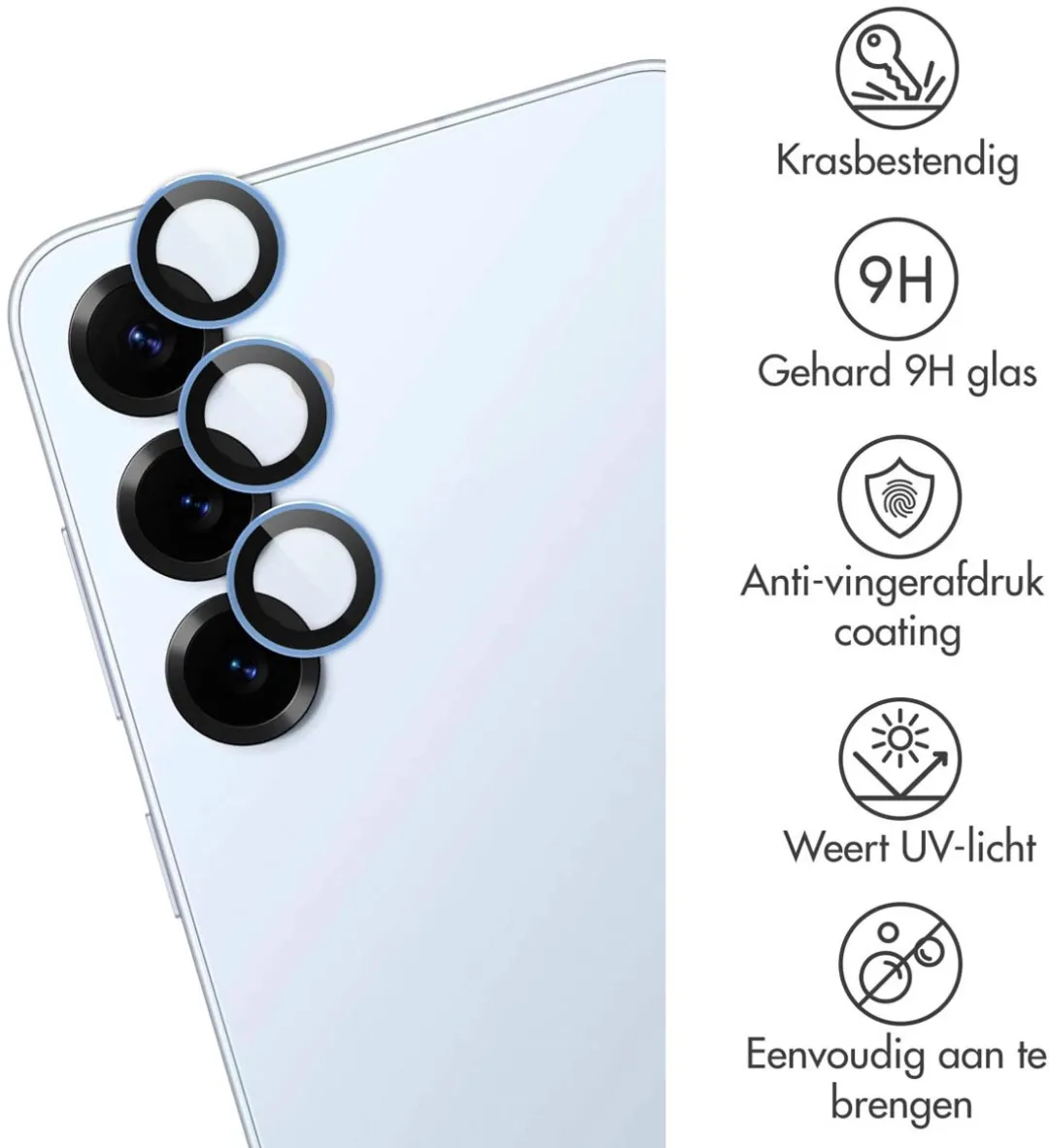 imoshiion Camera Lens Protector Samsung Galaxy S25 - 2 Stuks - Icyblue