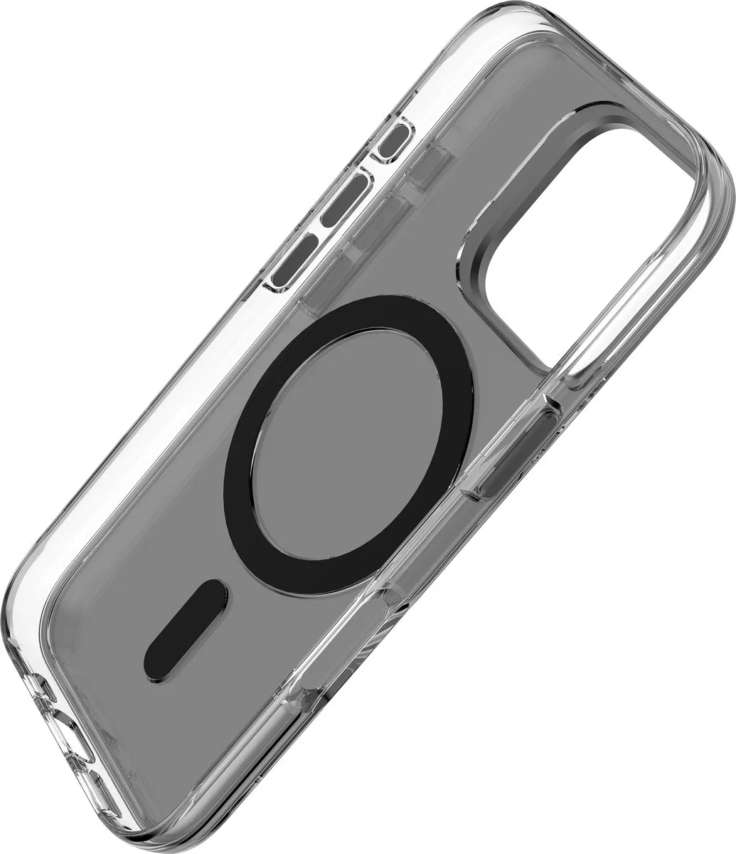 Decoded Clear Frosted Hoesje iPhone 16 Pro - Zwart