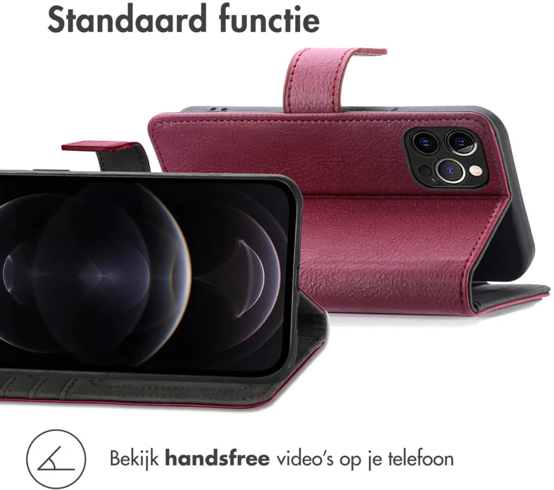 Imoshion Hoesje iPhone 12/12 Pro - 3 Pasjes - Bordeaux