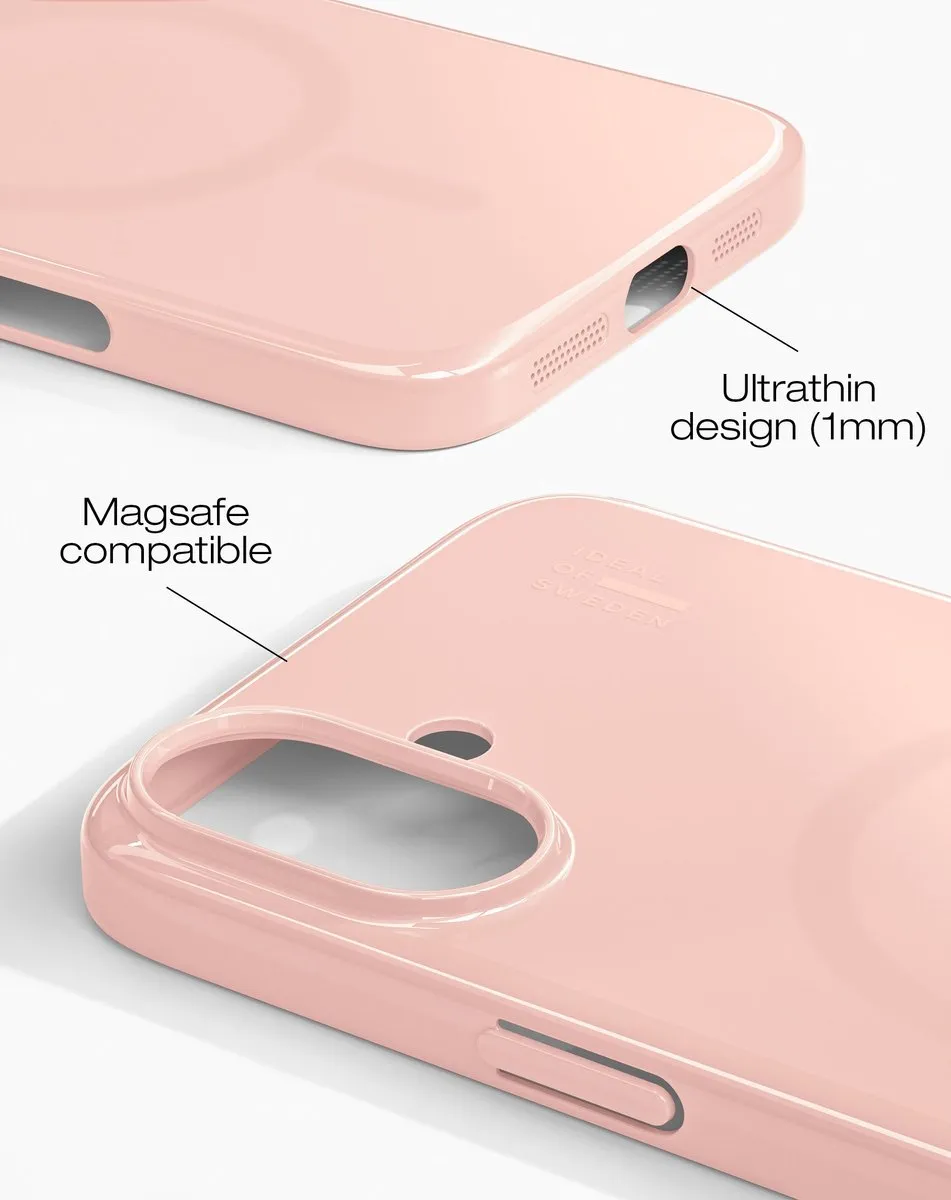 iDeal of Sweden iPhone 16 Slim Case MagSafe Glossy Blush Pink - IDSLCMS-I2461-585