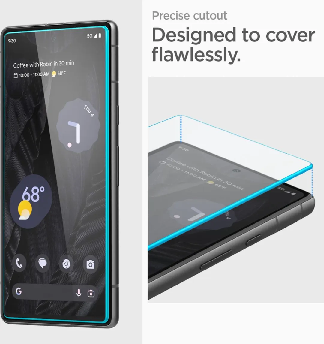 Spigen AlignMaster Full Cover Glas Google Pixel 7A - 2 Stuks - afbeelding 6 van 6